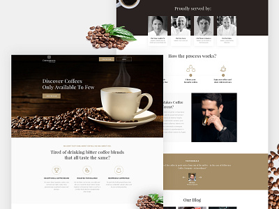 Website Design for a Coffee Manufacturer coffee creative design layout manufacturing theme ui ux web design web development website wordpress