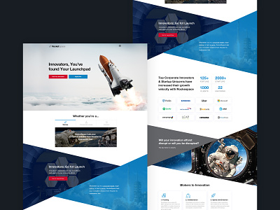 RocketSpace Website creative design investment launchpad layout theme ui ux web design web development website wordpress