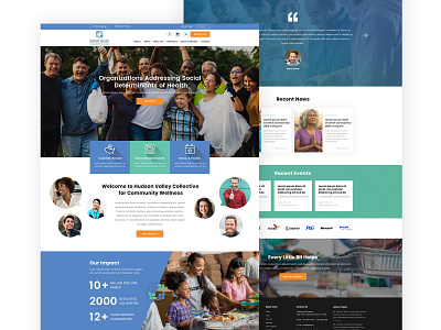 Community Wellness Website community creative design layout theme ui ux web design web development website wellness