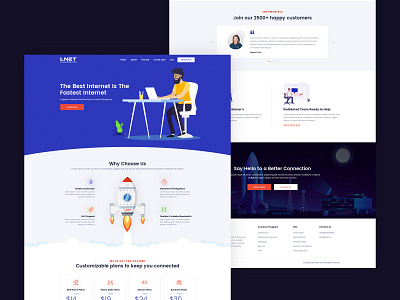 Website of an Internet Service Provider creative design internet isp layout provider service ui ux web design web development website