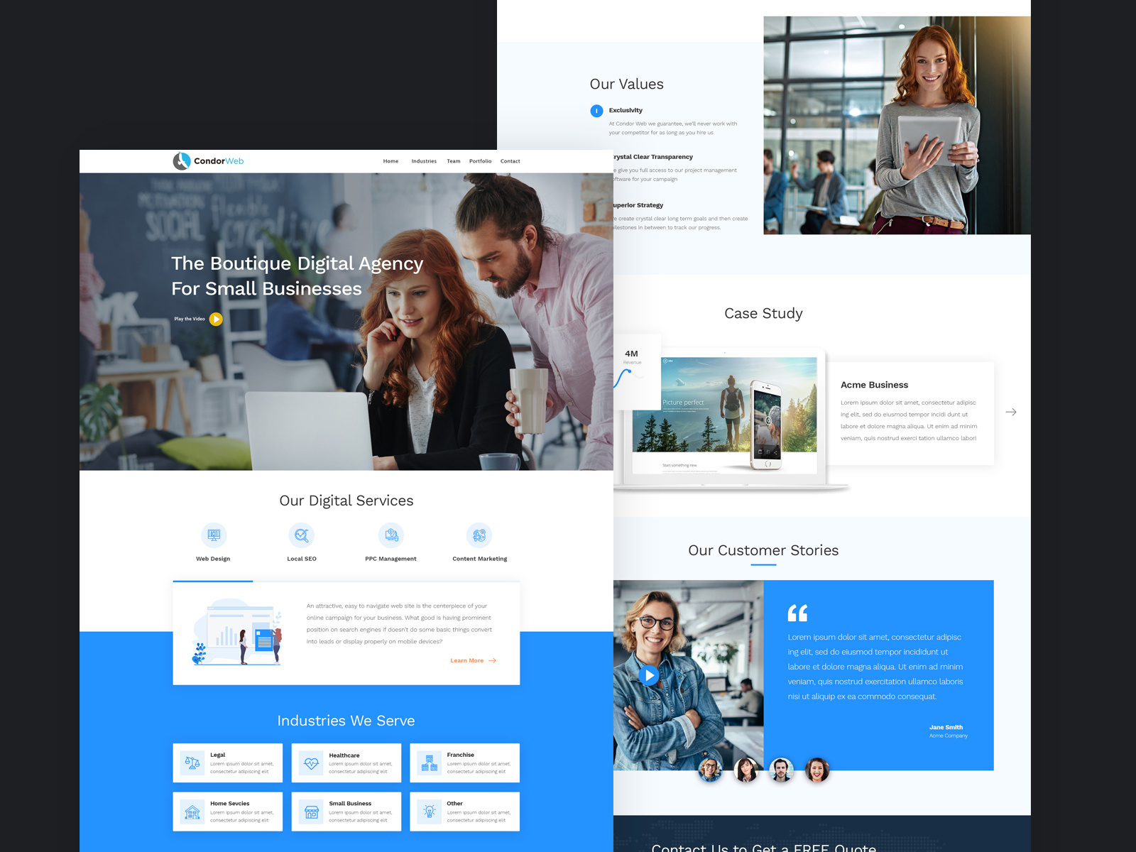 Boutique Digital Agency Website by Magdalena Ciborowska on Dribbble