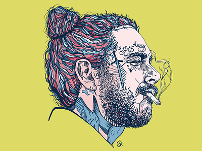 Post Malone by Rachel Hudson on Dribbble