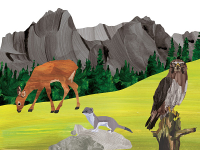 The Mountains animal art character digital drawing illustration nature