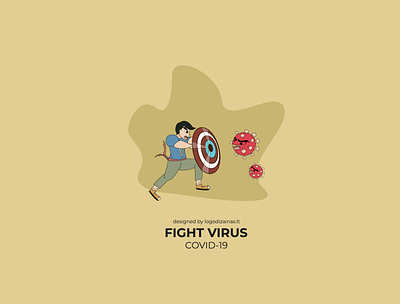 Fight virus poster animation coronavirus covid19 design fight fighter illustration poster poster art vector virus