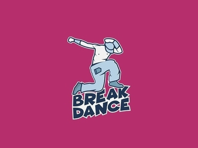 Break Dance Logo action active animation branding break dance creative dancer dancer logo design flat illustration logo poster vector web