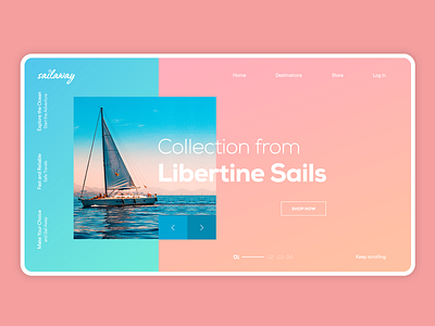 Sailaway - Minimal Homepage design minimal one page ui ui ux ux web website