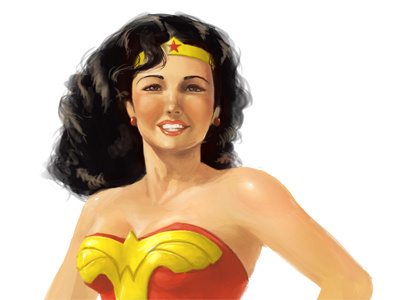 Wonder Woman Classic drawing illustration superhero wonder woman