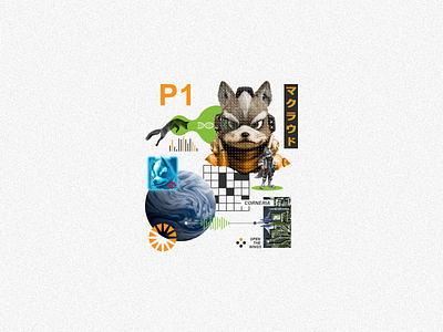 Fox McCloud collage collage art digital art graphic design nintendo star fox video game