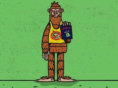 ¿Tienen un minuto para hablar sobre ovnis? adobe illustrator bigfoot cryptozoology fan art illustration ovnis sasquatch