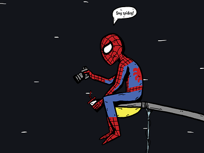 Say spidey! comic drawing fan art illustration marvel spiderman