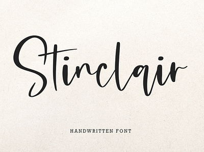 Stinclair Handwritten Font brand branding branding font classy font elegan font font font design hand drawn handlettering lettering logo font logotype lovely font signature font text typography