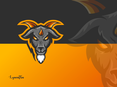 Goat devil branding devil goat horn logo sheep