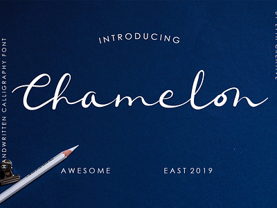 Chamelon Font calligraph font font awesome font design handwriten typhography