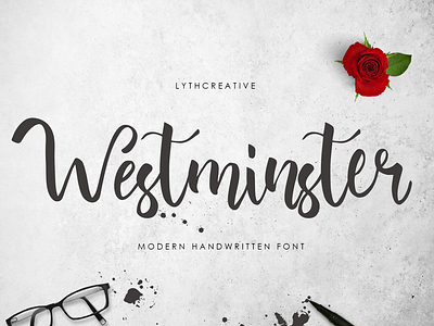 Westminster Font brush calligraphy brush font font font awesome font design typography