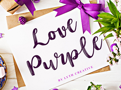 Love Purple Font calligraphy design font fonts graphic design lettering purple typography