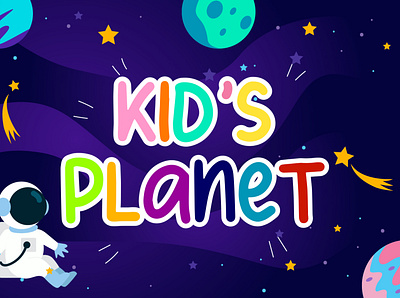 Kid's Planet Font cute display font font font awesome font family fun font kid font kids line font