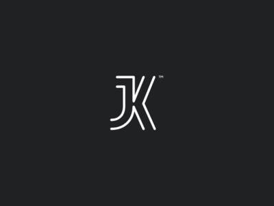 JK logo branding design idea identity j jk jkdesign k line ar logo logos mark marks