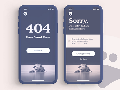 PAWTASTIC Error Screen 404 adobexd basic sans error screen filters henriette pawtastic pets