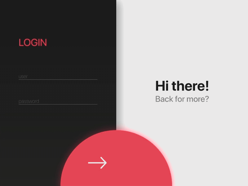 [DailyUI 001] - Login Screen 001 dailyui login motion password sign up welcome