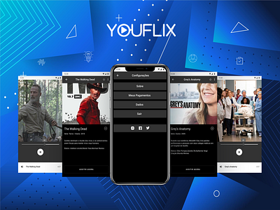Youflix app design design app figmadesign logo mobile ui ux