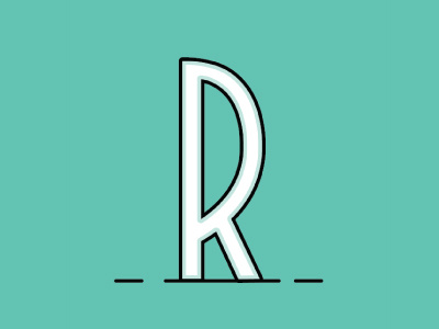 R letter r lettering r