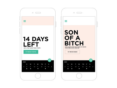 Period Tracker app ovulation period ui ux