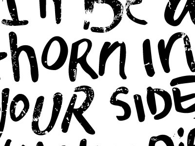 Thorn in your side chvrches distress grunge lettering