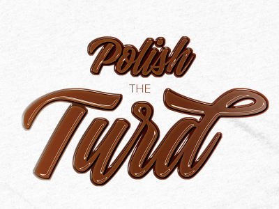 Turd T-shirt glossy type poop t shirt turd