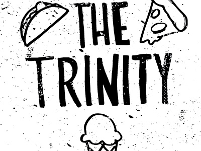 The Holy Trinity doodles drawing ice cream lunch pizza sharpie tacos