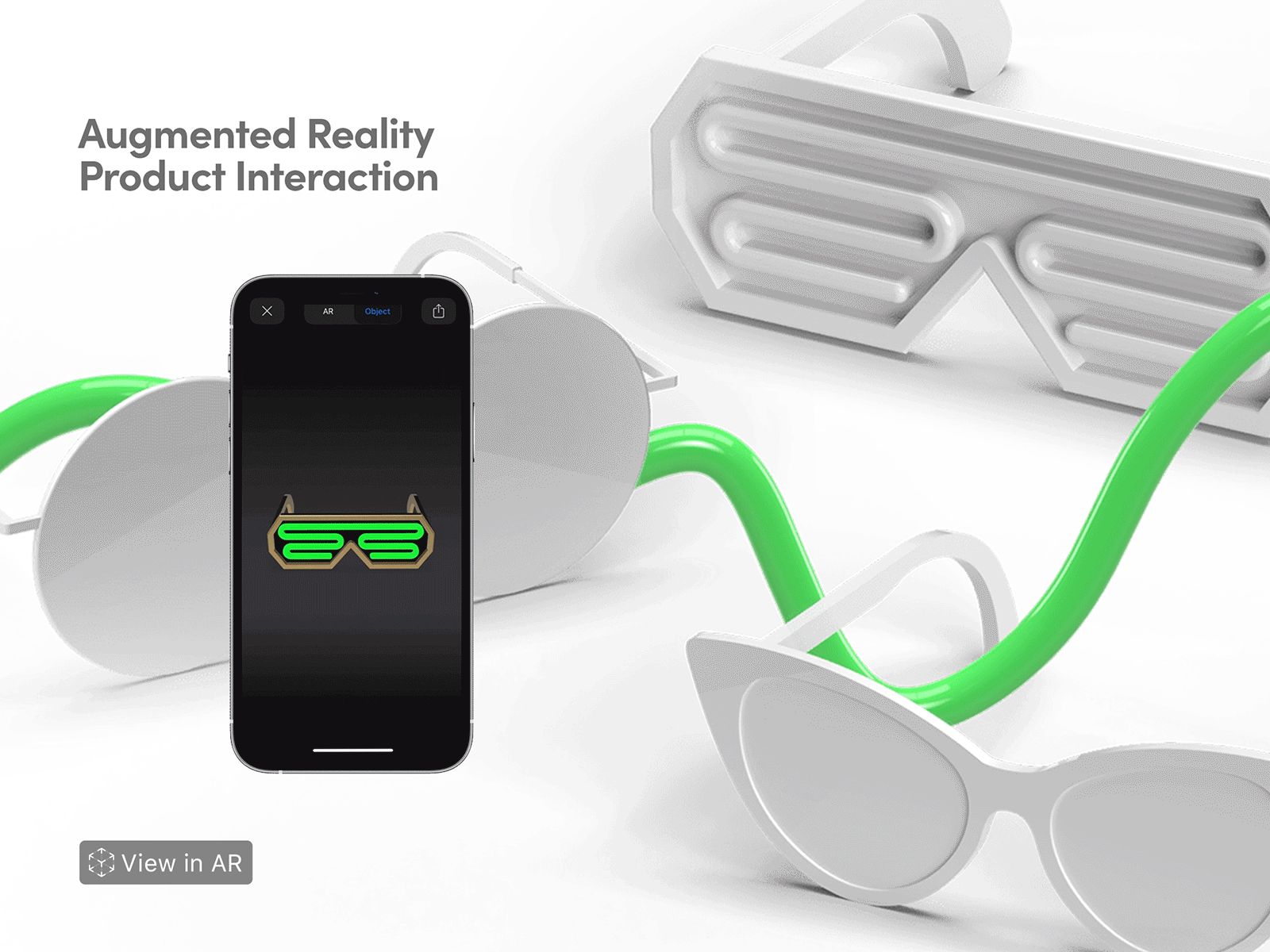 Augmented Reality Glasses 3d animation ar arkit augmented cad design modeling reality render