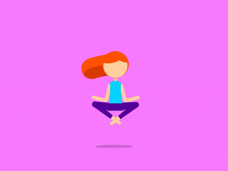 Meditate 2.0 animation gif illustration meditation motion graphics yoga zen