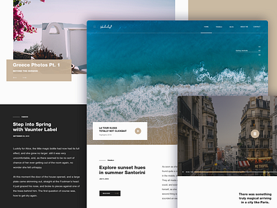 Wanderlust Travel Blog blog blog post branding homepage landing landing page travel ui web web design website