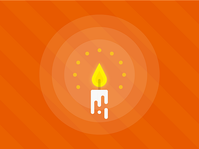 Candle candle illustration logo