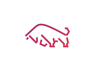 Bull bull geometry ground horn icon identity line logo mark minimal pink