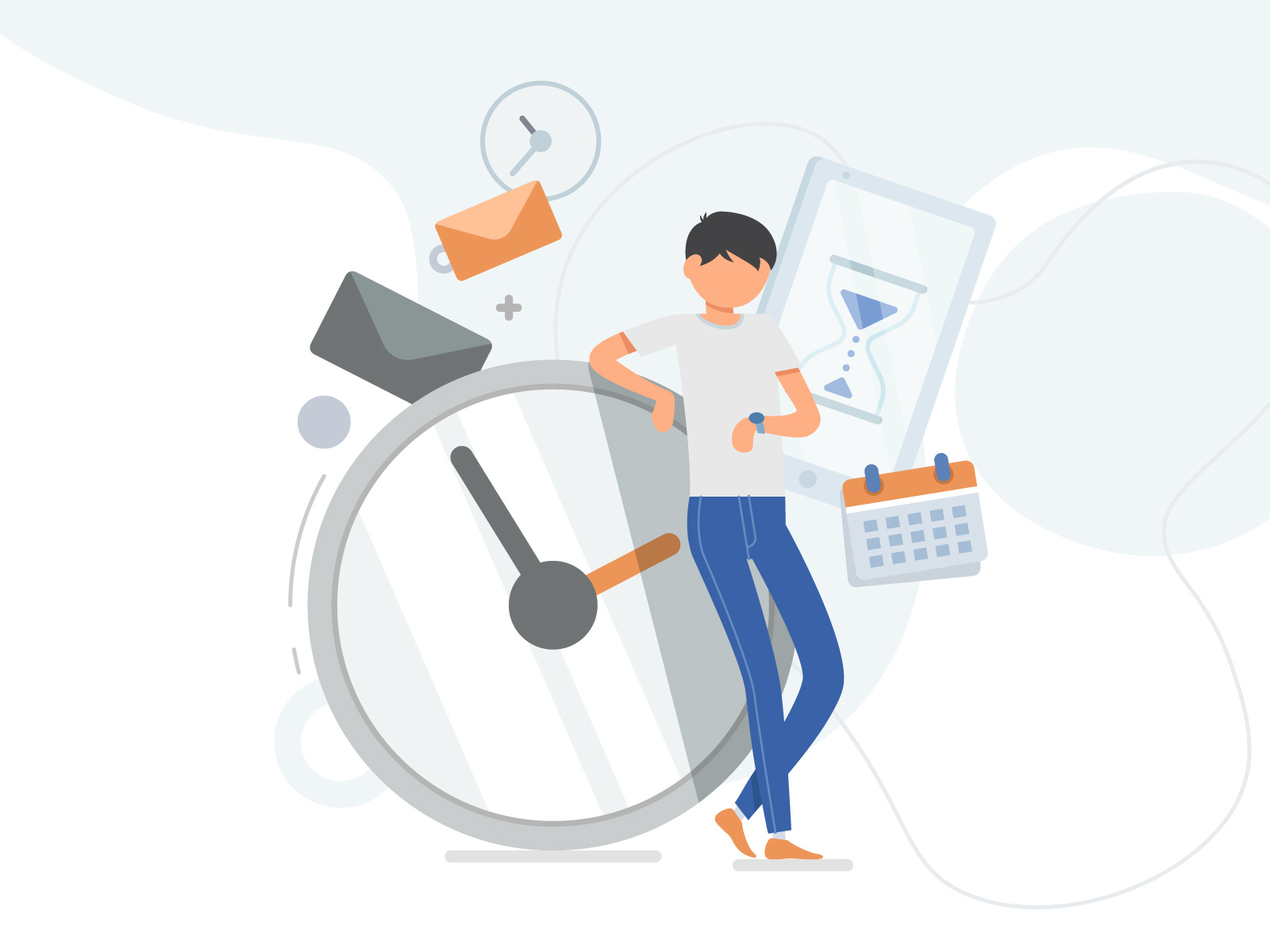 Time management - illustration by Daniel Michniak on Dribbble