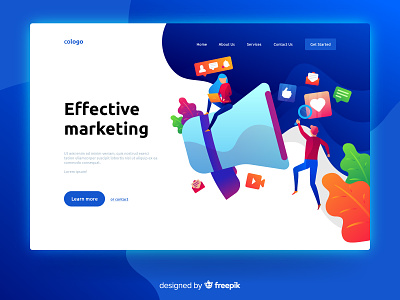Effective marketing character design effective illustration landing landing page marketing marketing agency page web website
