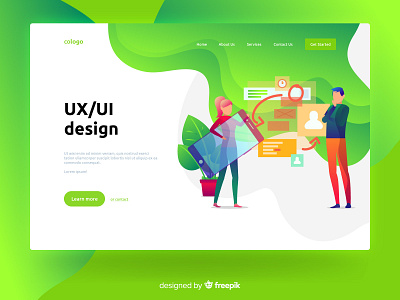 UX/UI design character design illustration landing landing page page ui ux ux design web website