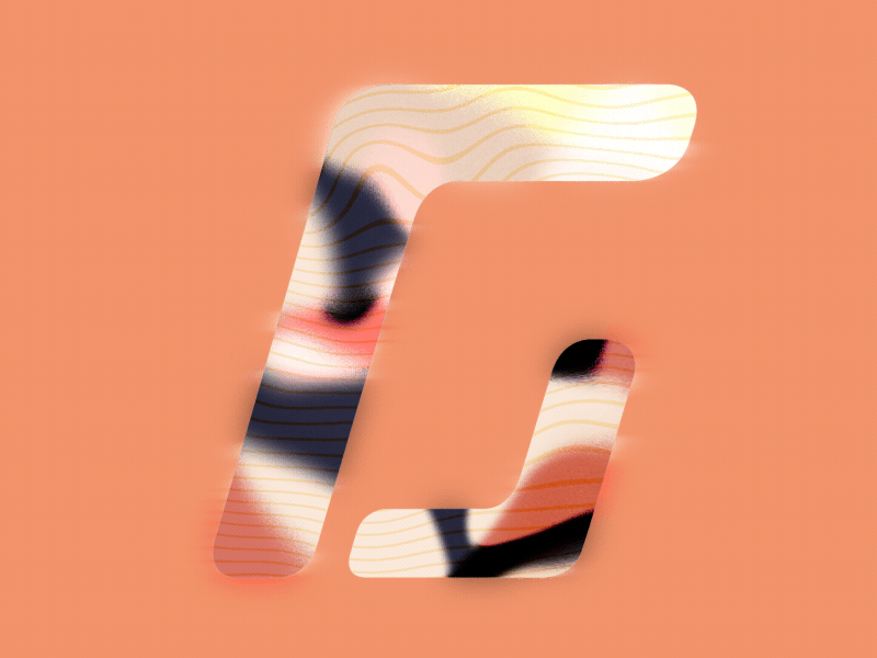 36daysoftype_G 2d 36daysoftype 36daysoftype07 ae after effects animation design gif glow loop motion design typography waves