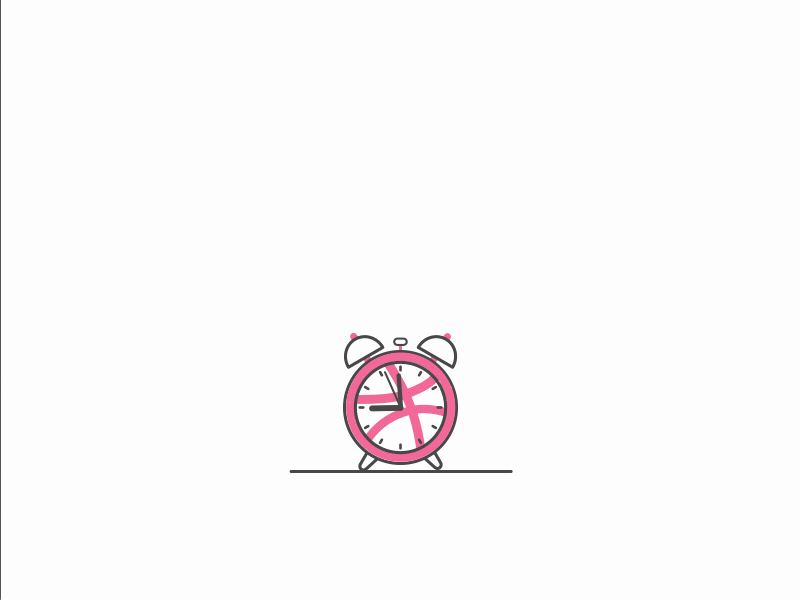 Hello Dribbble! alarm animation clock debut first shot hello dribbble motion design