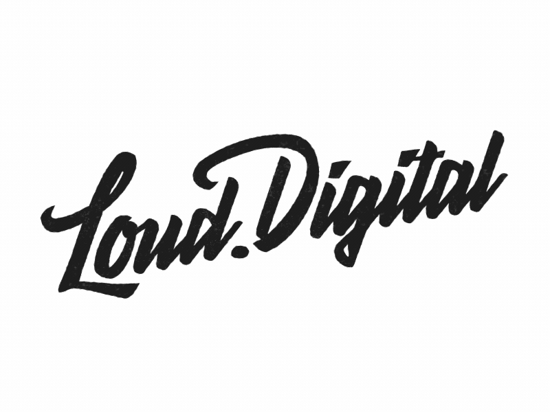 LoudDigital - Logo animation [gif] after effects animation frame by frame gif lettering liquid logo motion design