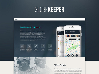 GlobeKeeper | Landing Page alert application branding cards components cyber design system globekeeper illustration iphone landing page mobile app notification saas secure security ui ui component ux web