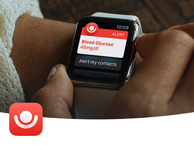 Alert by HelpAround alert app appication apple apple watch cards design system diabetics glucose ios iphone mobile mobile app notification red ui uiux ux ux design watch