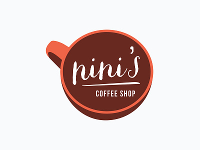 Nini's Coffee Shop cafe shop coffee cup logo