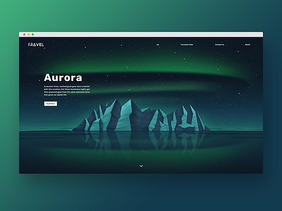 The love of Aurora aurora blue design green illustration mountain travel web