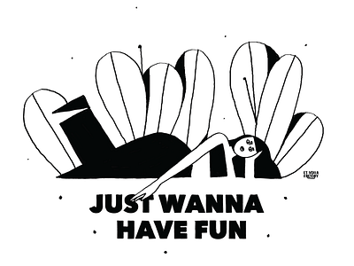 Just wanna have fun black character illustration illustrator lazy plant women