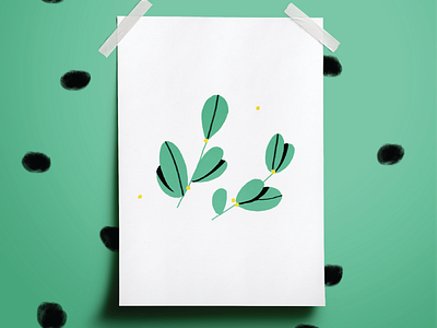 Plant design graphic illustration leaf nature plant poster