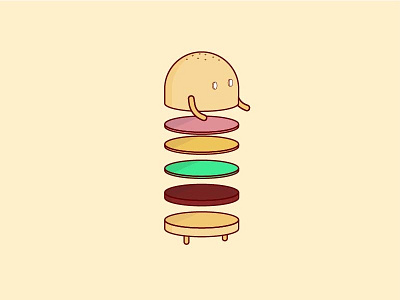 Burger ai burger design drawing geometric illustration illustrator ui vector