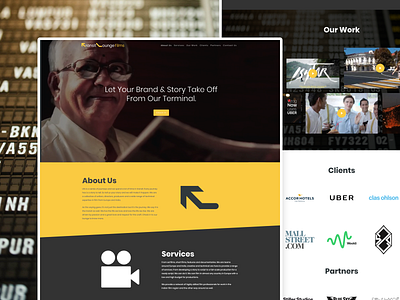 Transit Lounge Films - Homepage design