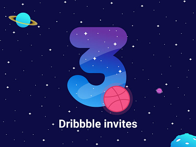 3x Dribbble invites