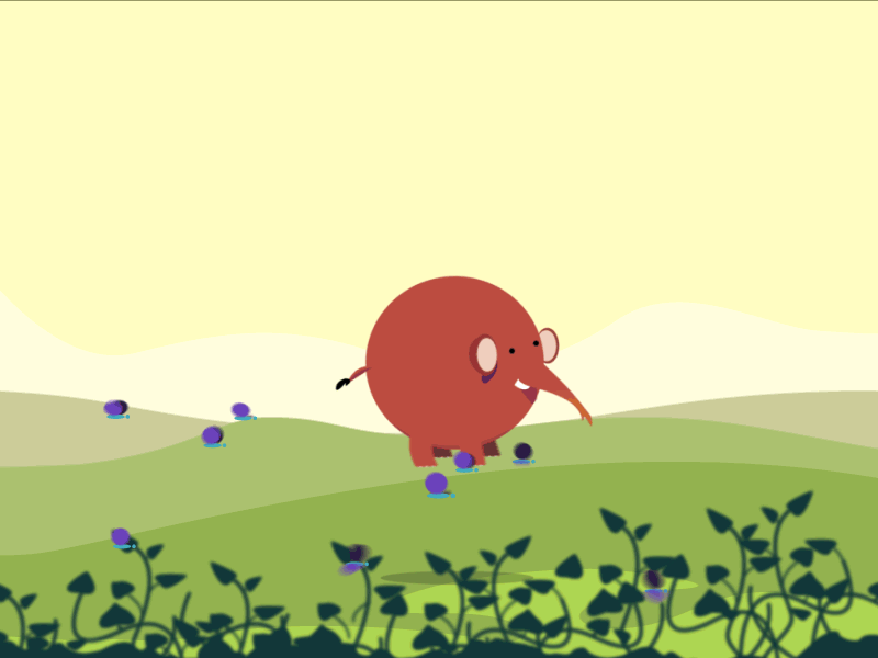 Happy Elephant baby blob bounce cute elephant happy jump red